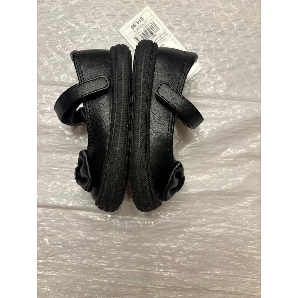 Black Bow Mary Jane Flats Toddler Girls Shoes Size 4